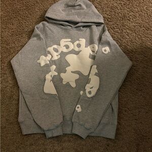 Sp5der Hoodie Grey Beluga